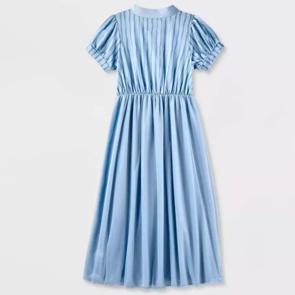 Light Blue Girls' Short-Sleeve Nightgown - Picture 2 of 13